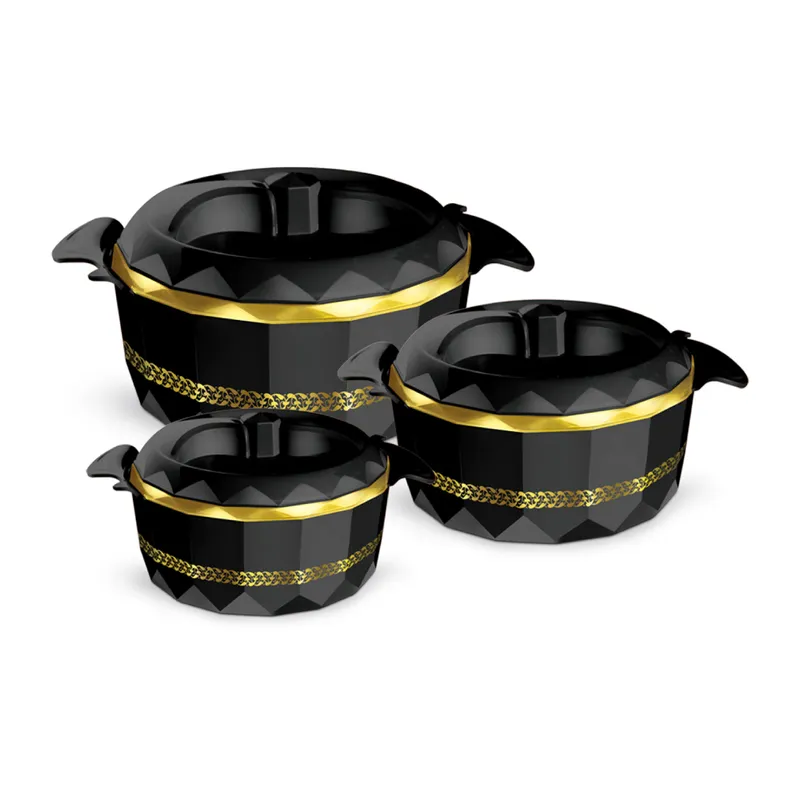 Milton Hot Pot Crystalia Black Set 3 Pieces ALMI1240BL Wholesale