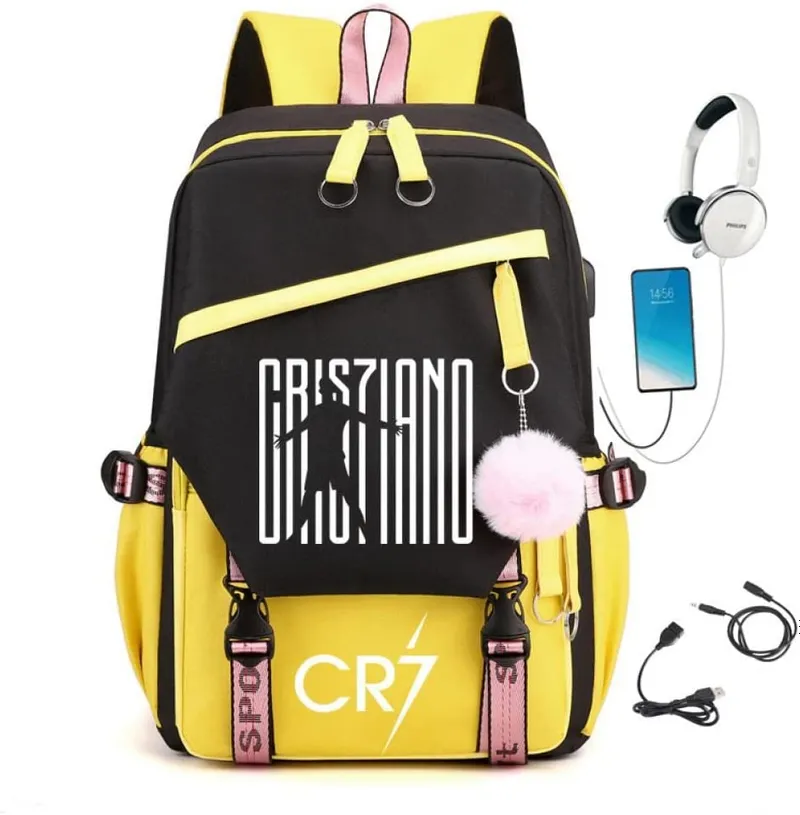 Cristiano Ronaldo Cr7 Backpack School Bags | Cristiano Ronaldo Backpack Boy  - Cr7 - Aliexpress