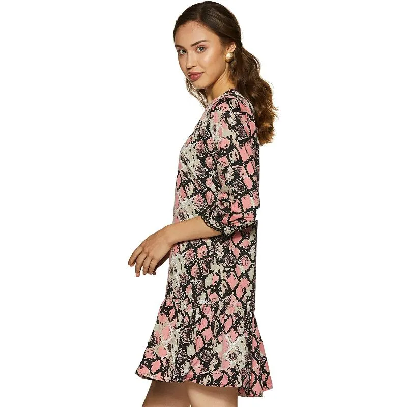 Nibeminent Krave Women's Synthetic Shift KneeLong Dress XXL Size, Pink