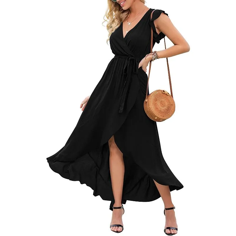 V Neck Dress Bohemian Flowy 