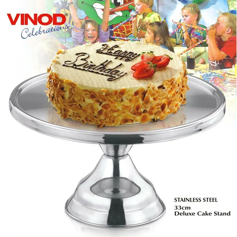 VINOD Stainless Steel Cake and Pizza Stand Cup Cakes Display Stand- 33 cm |  Wholesale | Tradeling