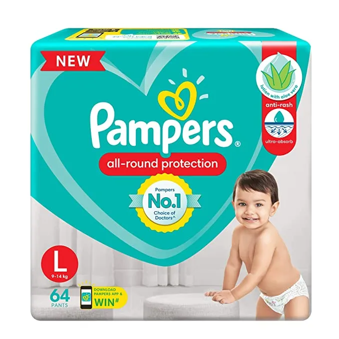 Pampers Baby Diaper Pants Large 64 pcs | Shopee Philippines