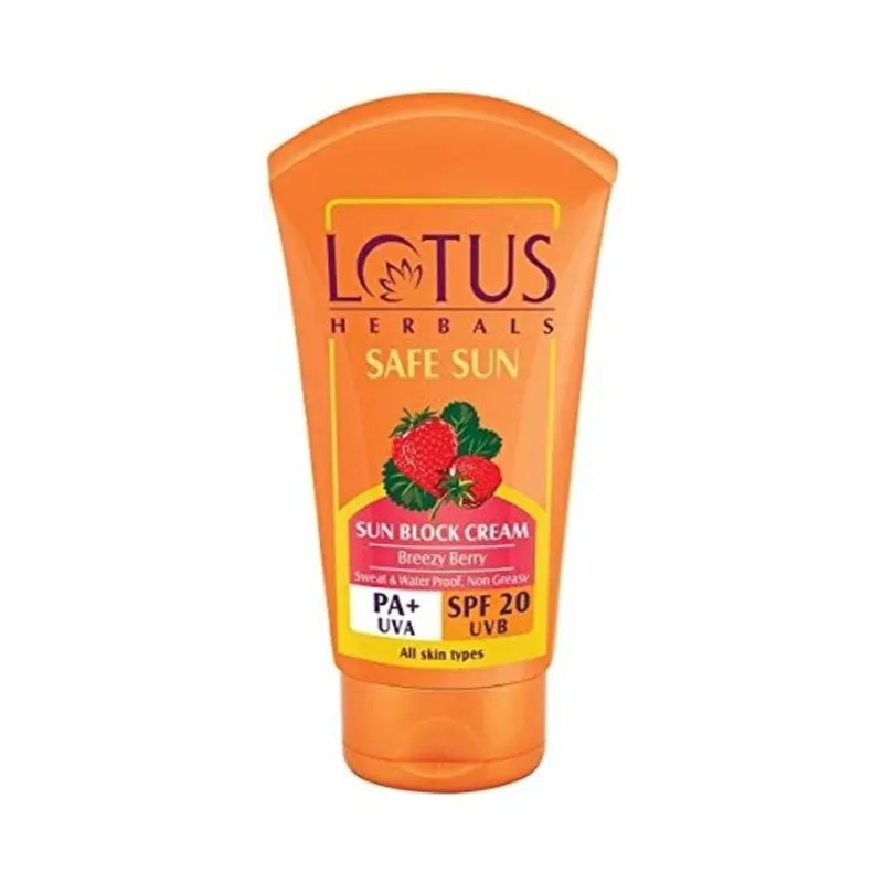 Lotus Safe Sun Cream SPF 20 & Jojoba Face Wash Crème50, Face Wash120g