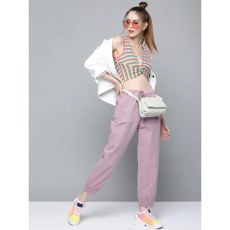 Lavender Garment Dyed Joggers 
