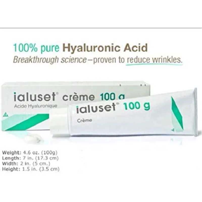Ialuset Hyaluronic Acid Cream 100 Percent Pure, Undiluted, 3.3 Ounces 100 G Wholesale