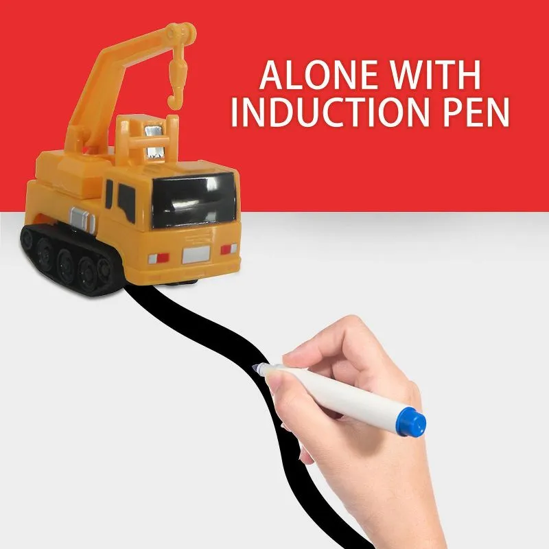 Line Induction Car And Pen Toy Car, Automatic Induction Road Marking
