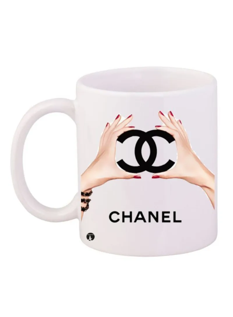 Voltx Design Chanel Printed Coffee Mug White/Beige/Black 11 fl oz |  Wholesale | Tradeling