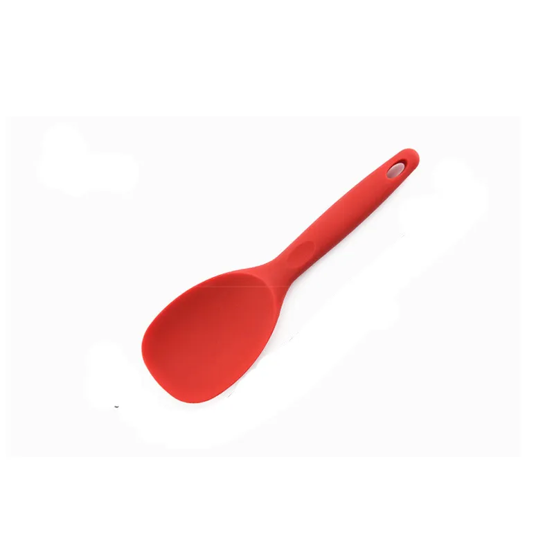 Hot Universal Heat Resistant Integrate Handle Silicone Spoon
