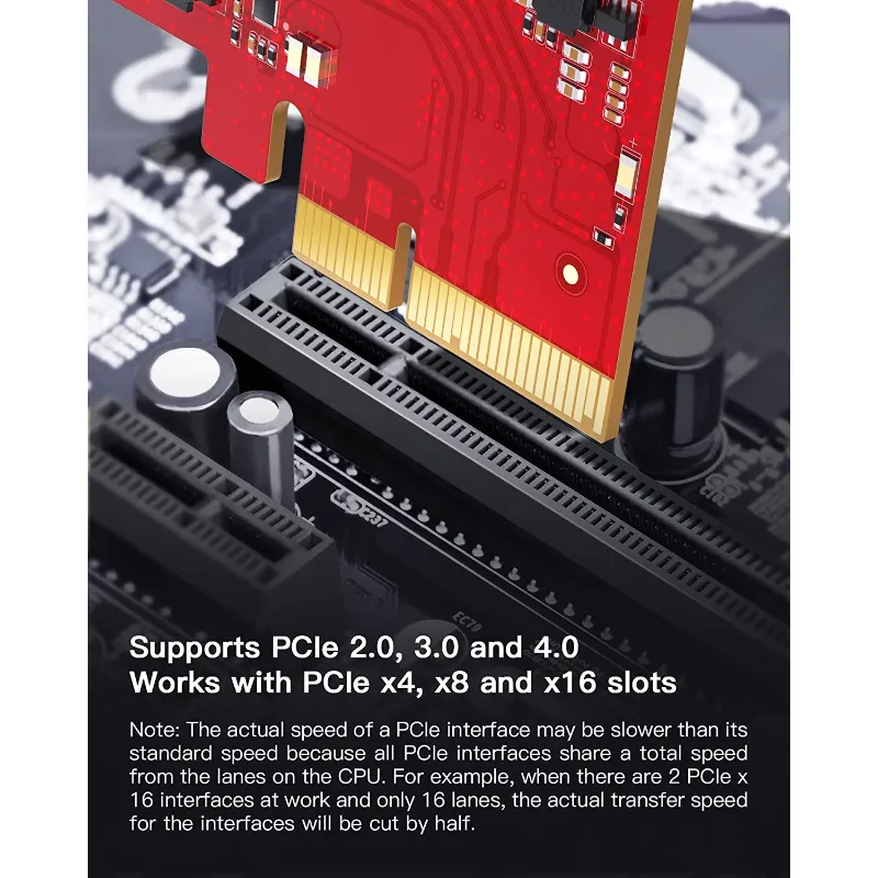 Inateck Pcie To Usb 3.2 Gen 2 Card With 20 Gbps Bandwidth, 3 Usb TypeA