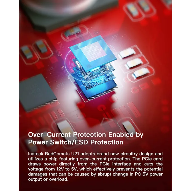 Inateck Pcie To Usb 3.2 Gen 2 Card With 20 Gbps Bandwidth, 3 Usb TypeA