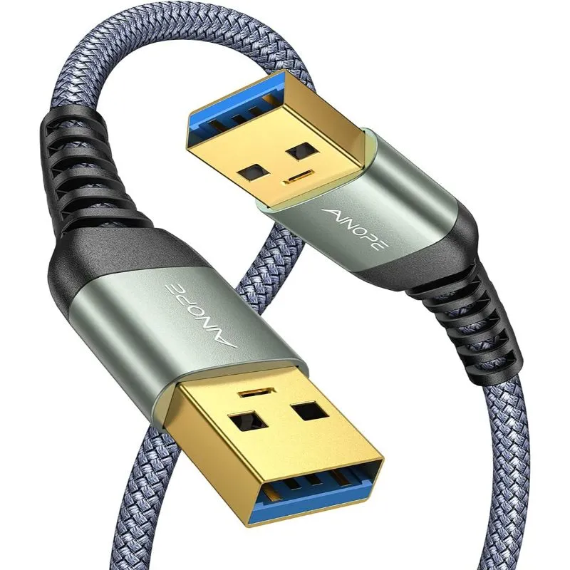 Ainope Usb 3.0 A To A Male Cable,Usb 3.0 To Usb 3.0 Cable 6.6Ft Grey