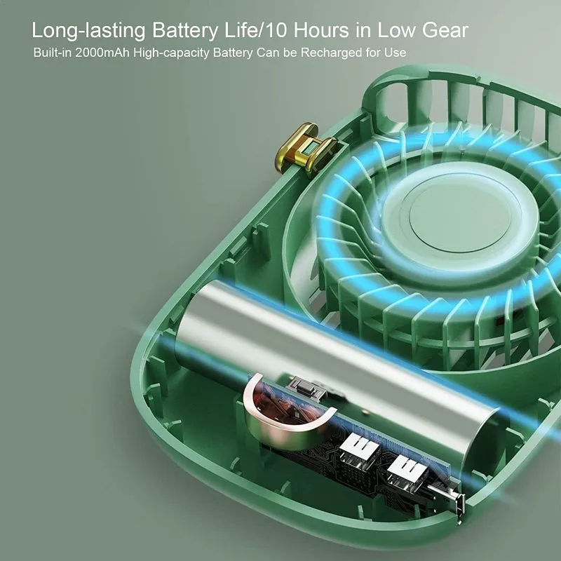 Nibeminent Personal Necklace Fan Portable Hanging Neck Fan with