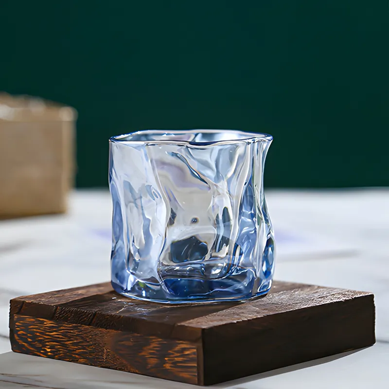 YY Old Fashioned Drinking Glasses Rock Glasses Thick Twisted Tumbler Glass Cup Wholesale