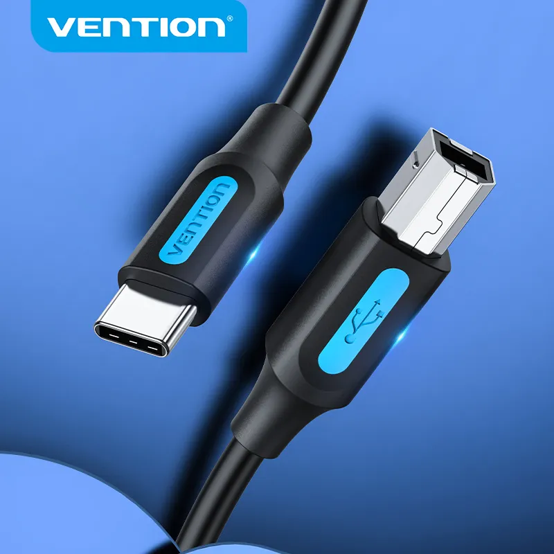 Vention Usb 2.0 C Male To B Male 2a Cable 2m Black - Cqubh 2m