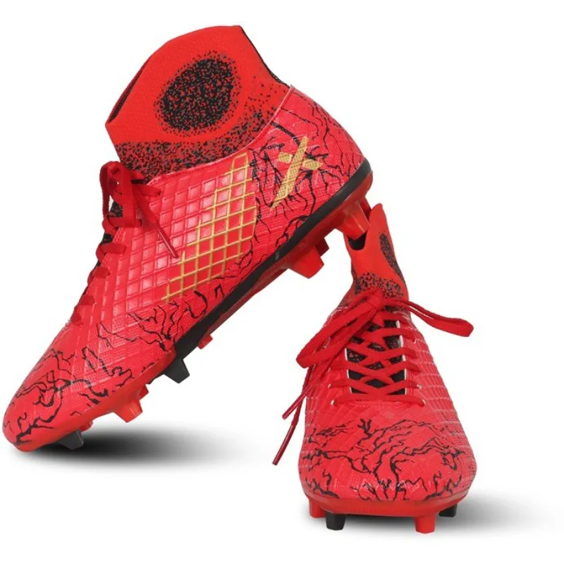 Vector X Jaguar Football Shoes For Men, Red Black UK 8 Wholesale Tradeling