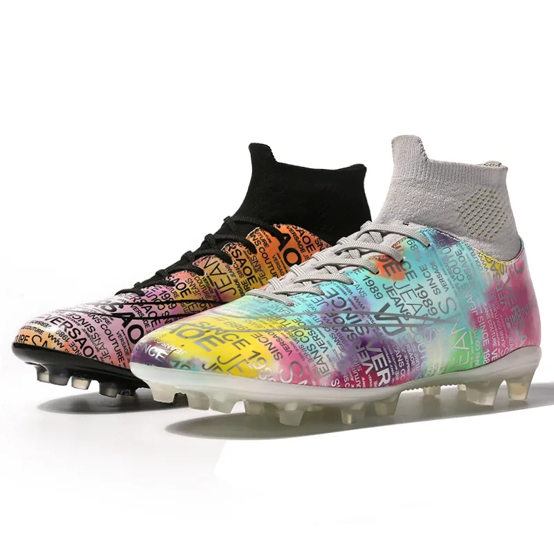 Soccer Shoes FG/TF Men Football Shoes High Top Cleats Training Football
