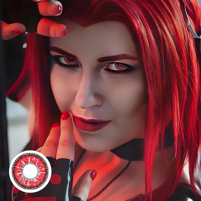 Ojotrend 1Pair Colored Contact Lens Genshin Impact Halloween Eyes