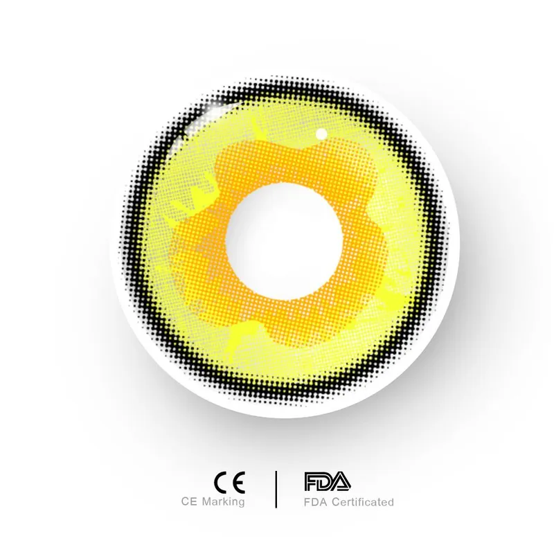 Ojotrend 1Pair Colored Contact Lens Demon Slayer Halloween Eyes Cosplay Contacts Lenses Power 3