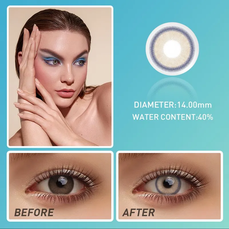 Ojotrend 1Pair Colored Contact Lens Neala Halloween Eyes Cosplay