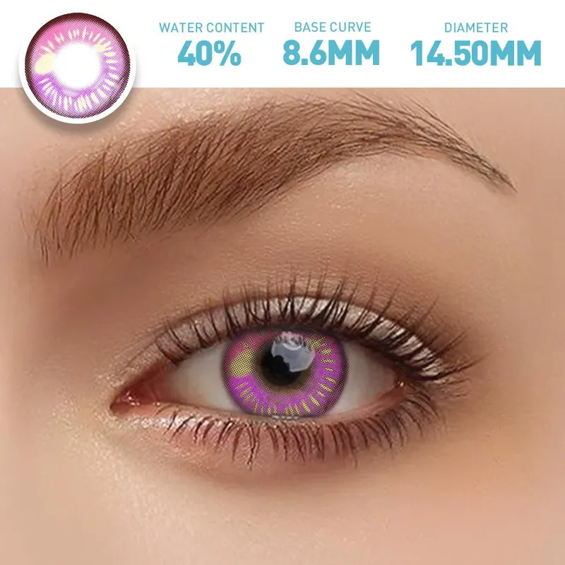 1 Pair Cosplay Color Contact Lenses Anime Eye Contacts Pink Lenses  Gypsophila Cosplay Lenses Colored Lenses For Eyes | Fruugo ES