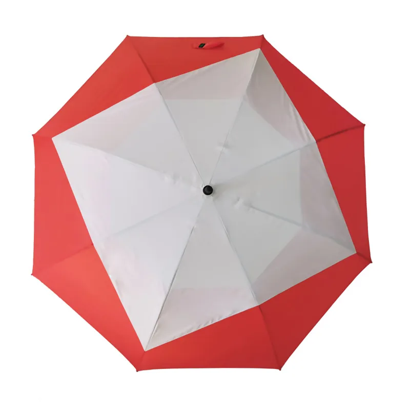Umenice Orange and White 60inch Double Layer Rain Umbrella Wholesale Tradeling