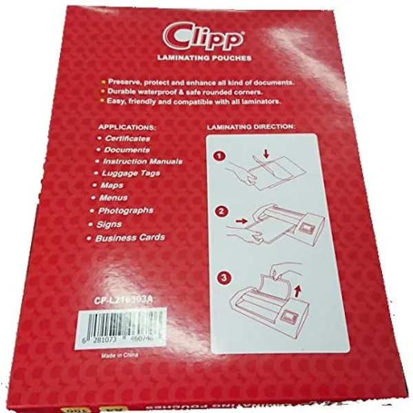Clipp Laminating Pouches A3 Wholesale Tradeling