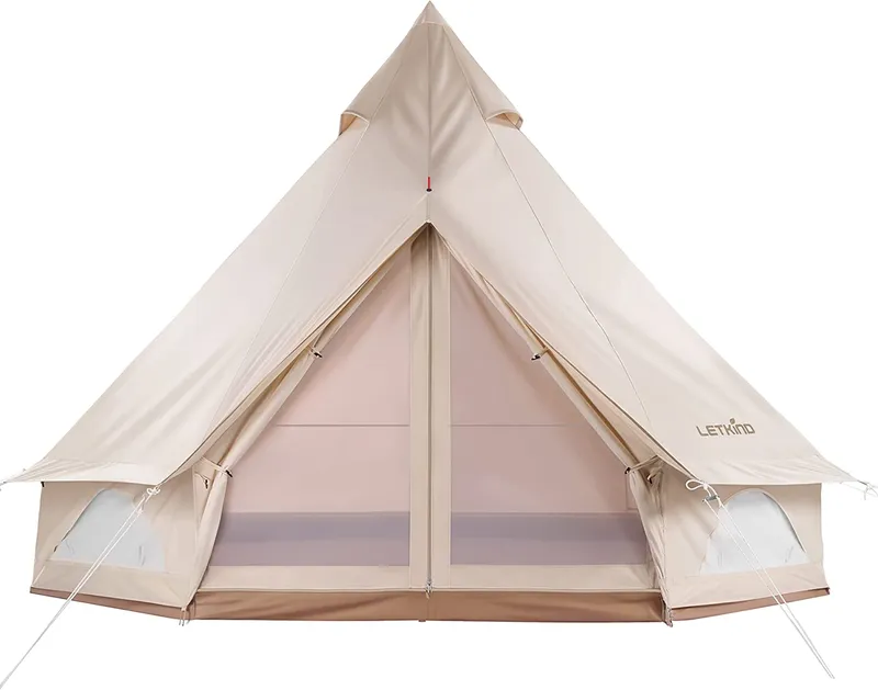 Canvas Tent With Stove Jack, 4 Season Waterproof Camping Tent 4/6 Person |  Wholesale | Tradeling