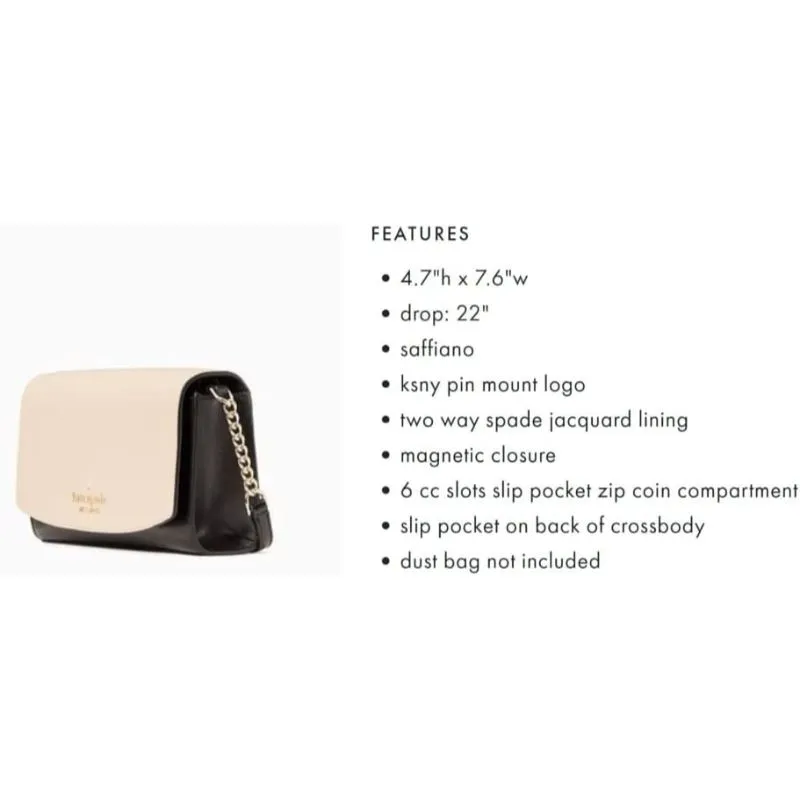 Staci Small Flap Crossbody Bag, Black, Small, Wholesale